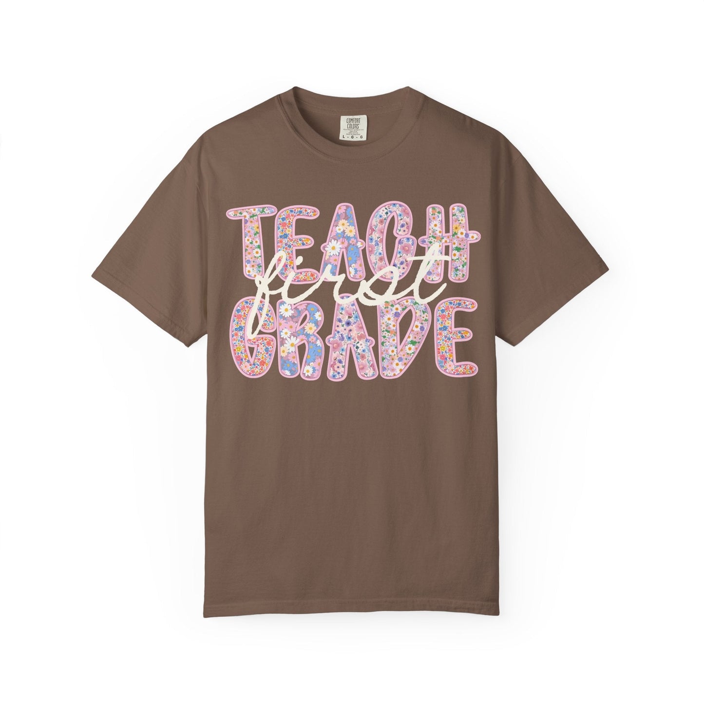 First Grade Teacher Floral Tee