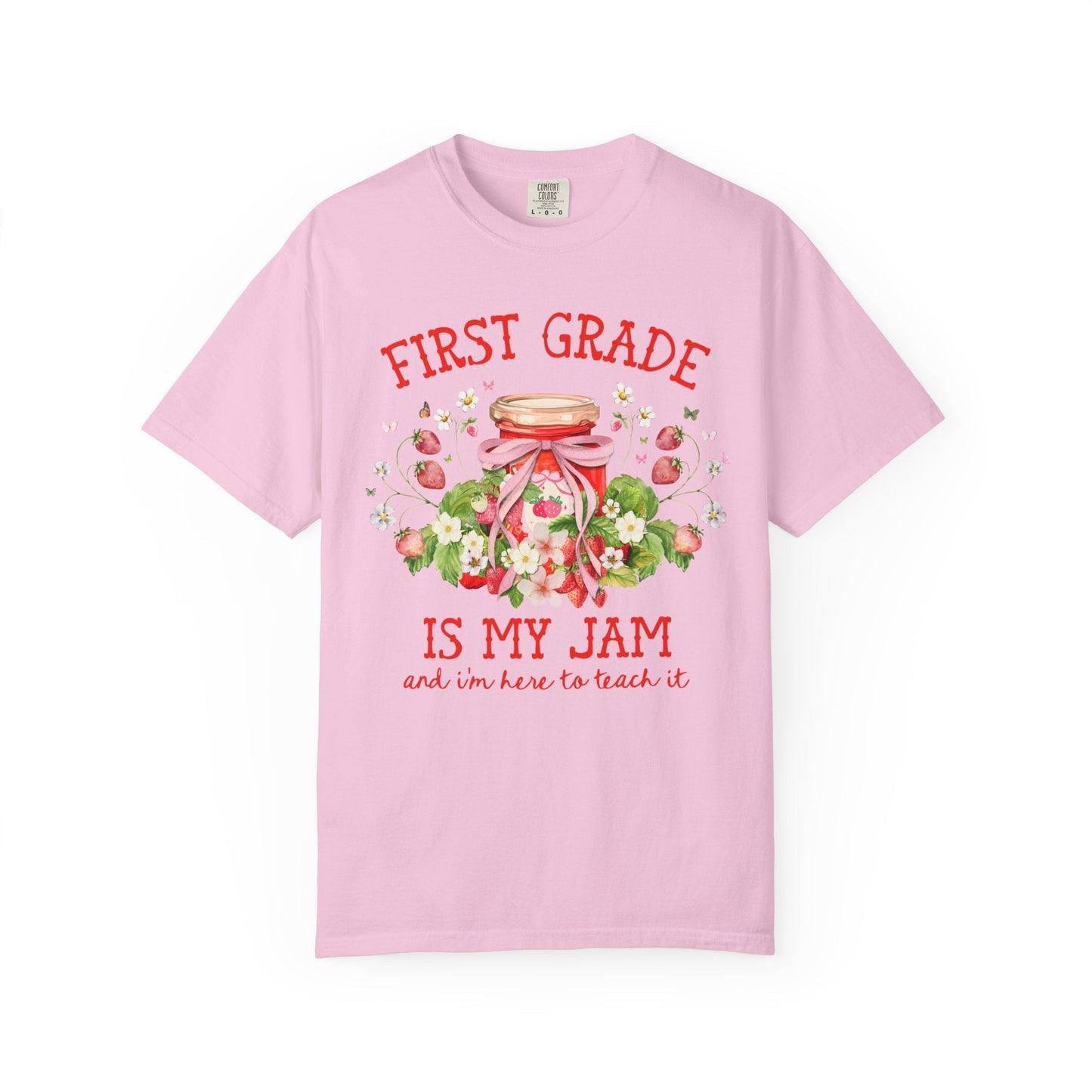 First Grade Teacher Strawberry Tee Shirt