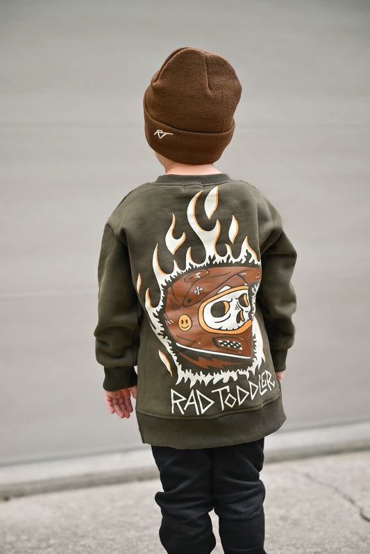 FLAMING FAST CREWNECK