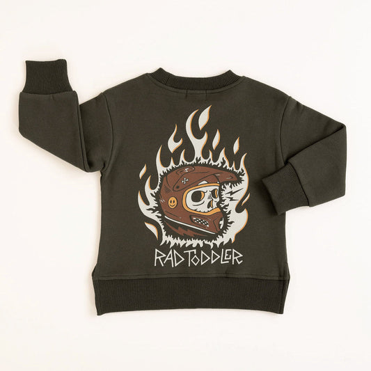 FLAMING FAST CREWNECK