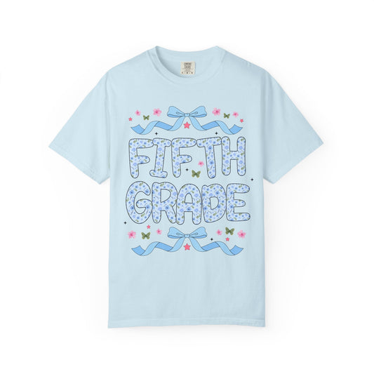 Floral Fifth Grade Teacher Tee