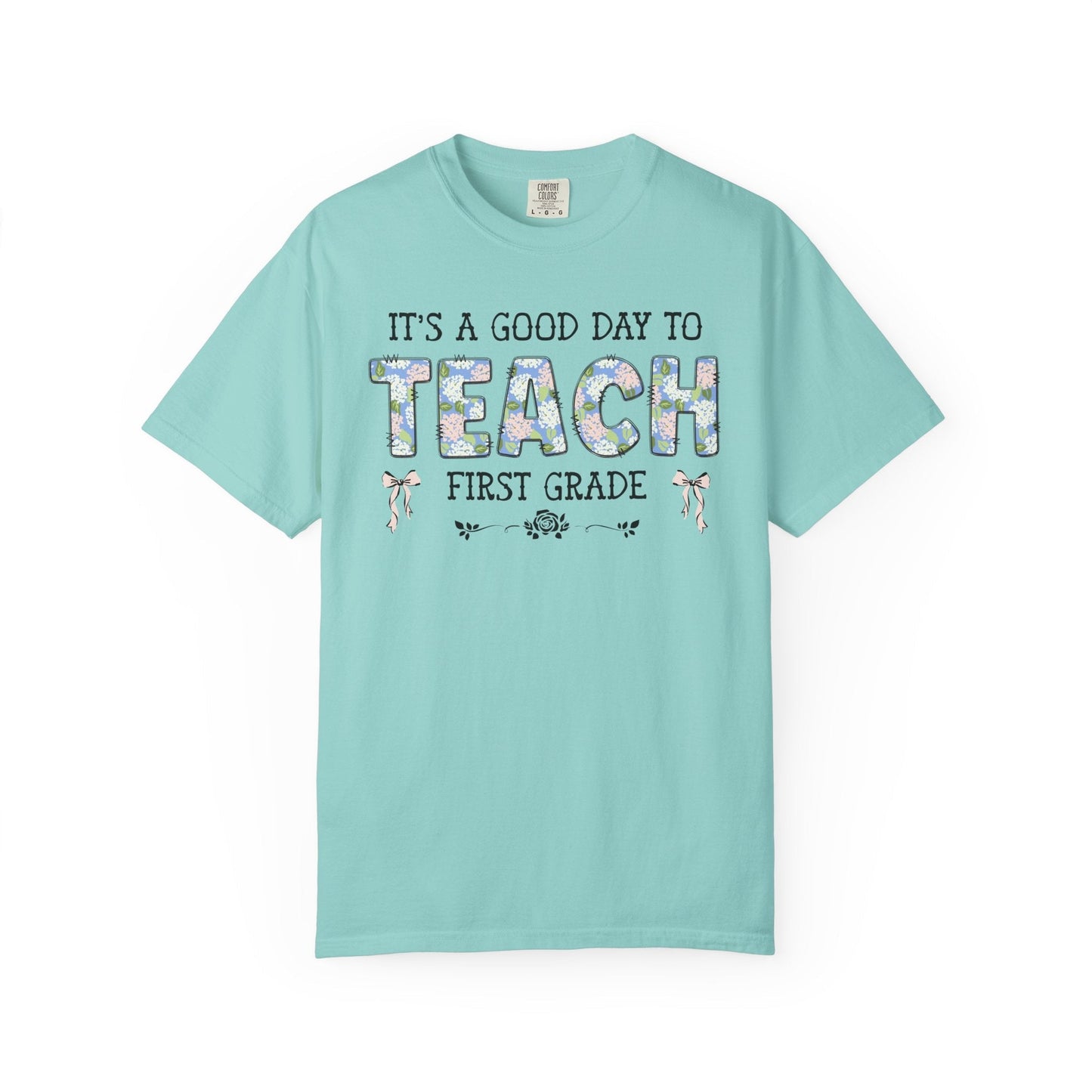 Floral First Grade Teacher Tee