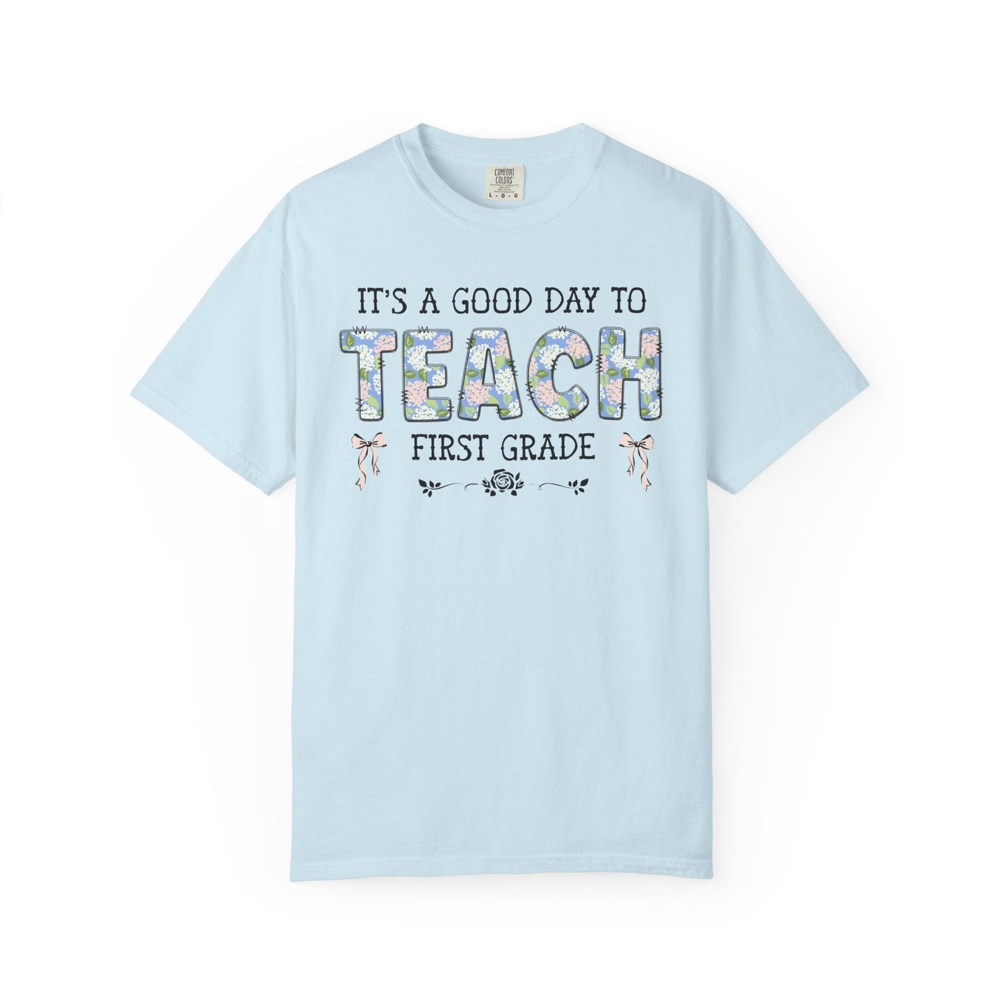 Floral First Grade Teacher Tee