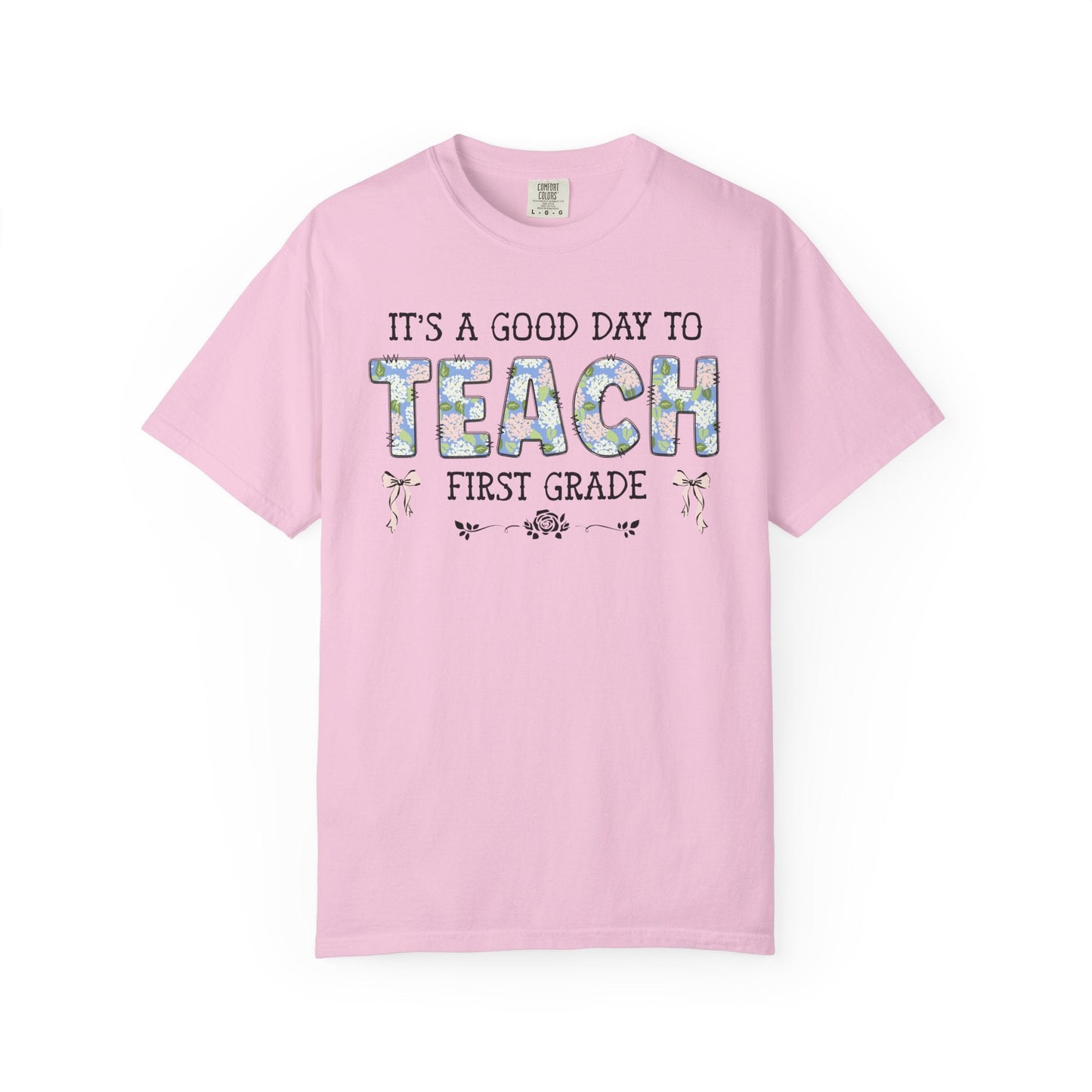 Floral First Grade Teacher Tee