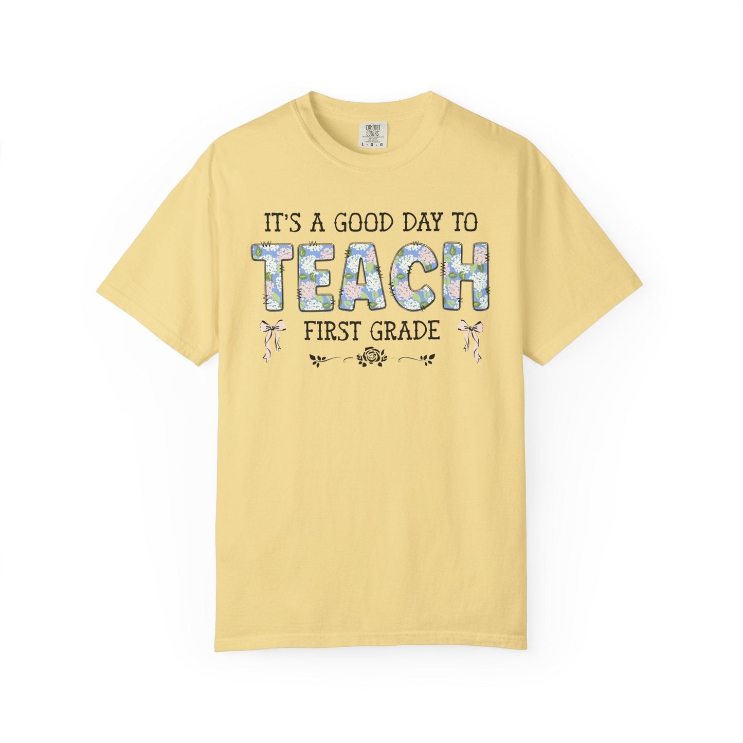 Floral First Grade Teacher Tee