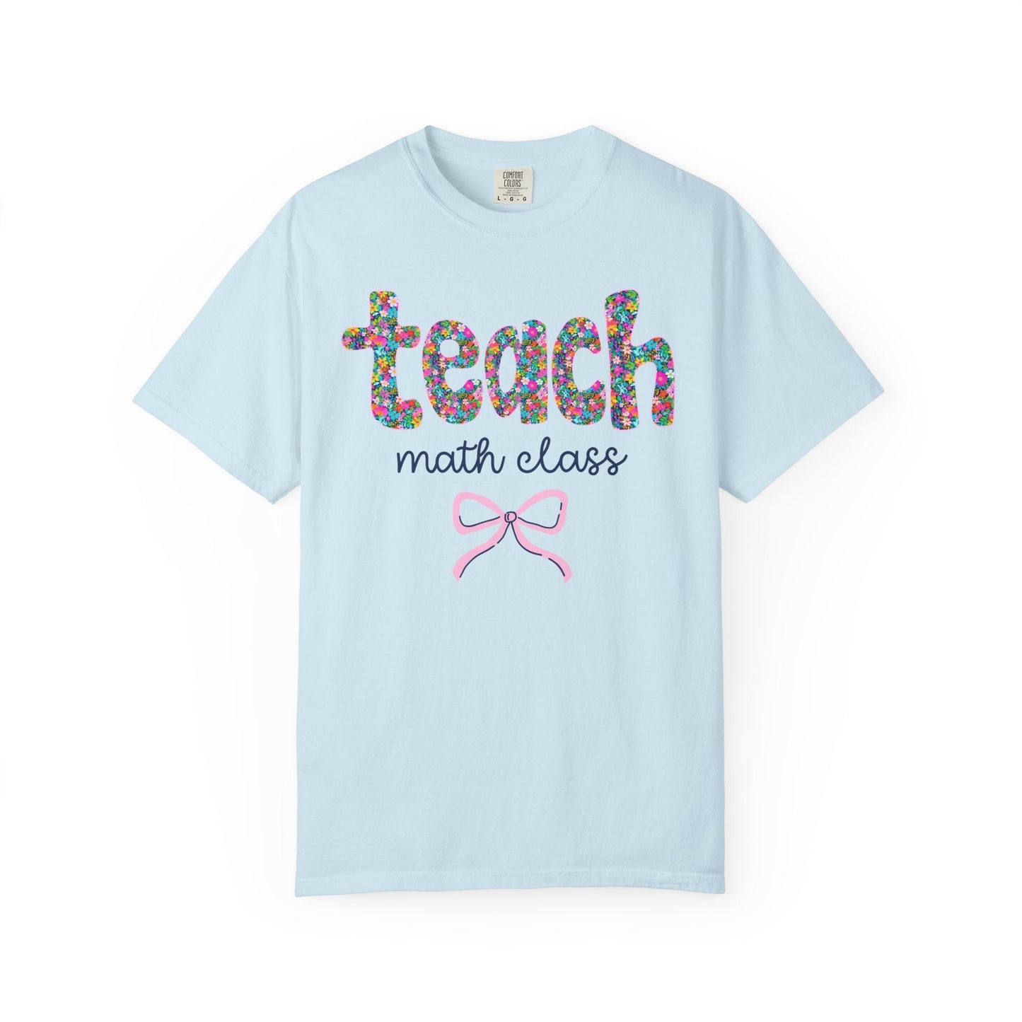 Floral Math Teacher Tee