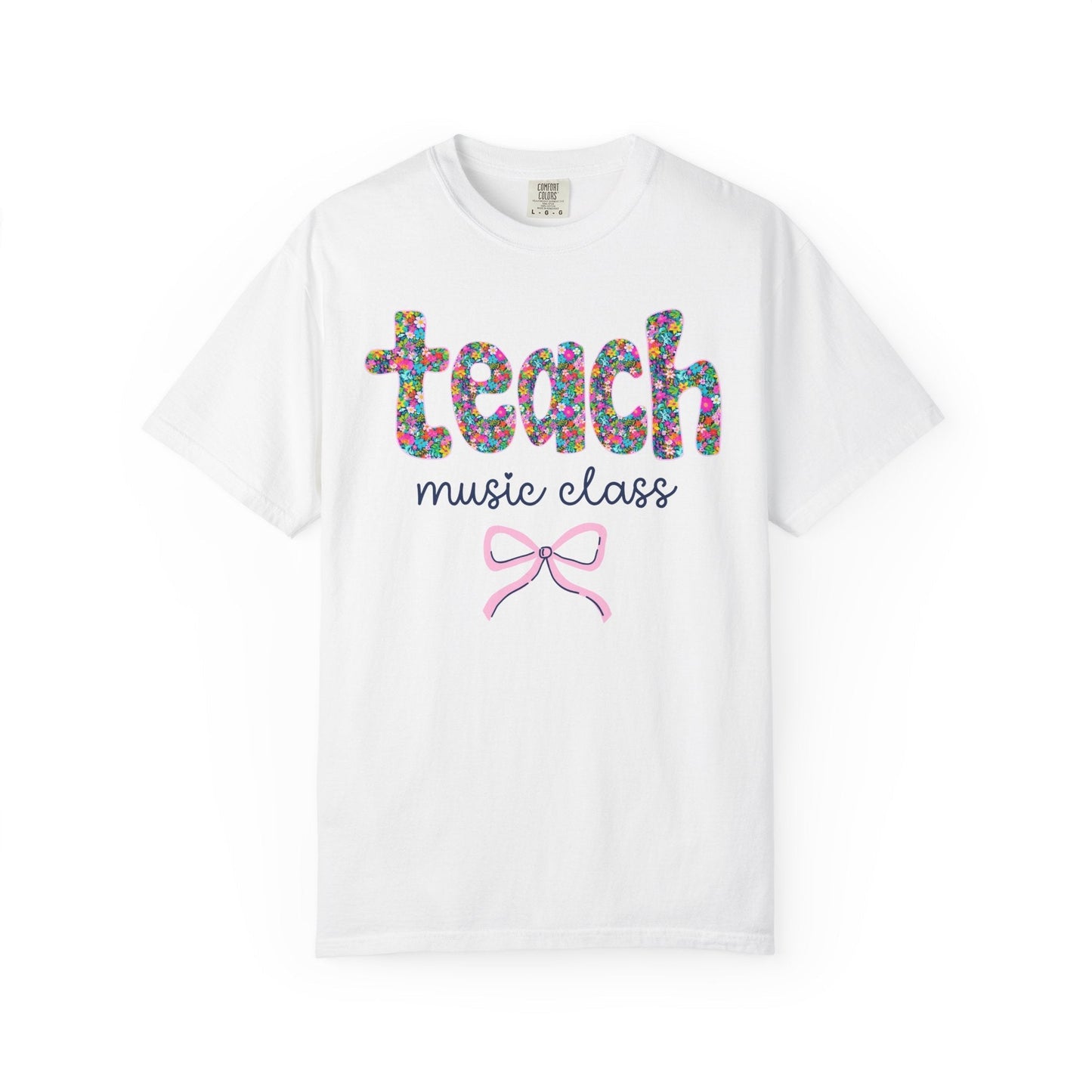 Floral Music Teacher Tee Shirt