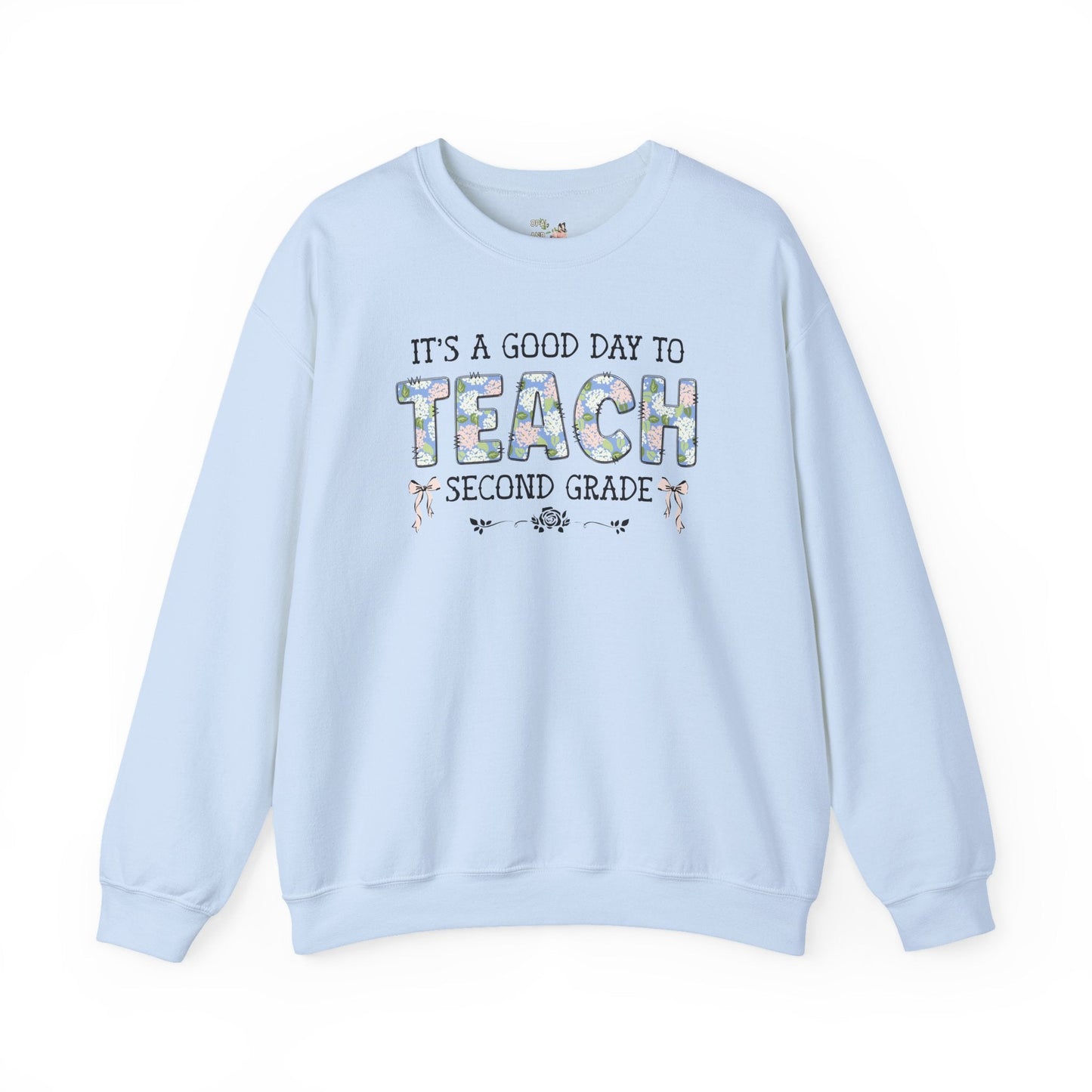 Floral Second Grade Teacher Sweatshirt