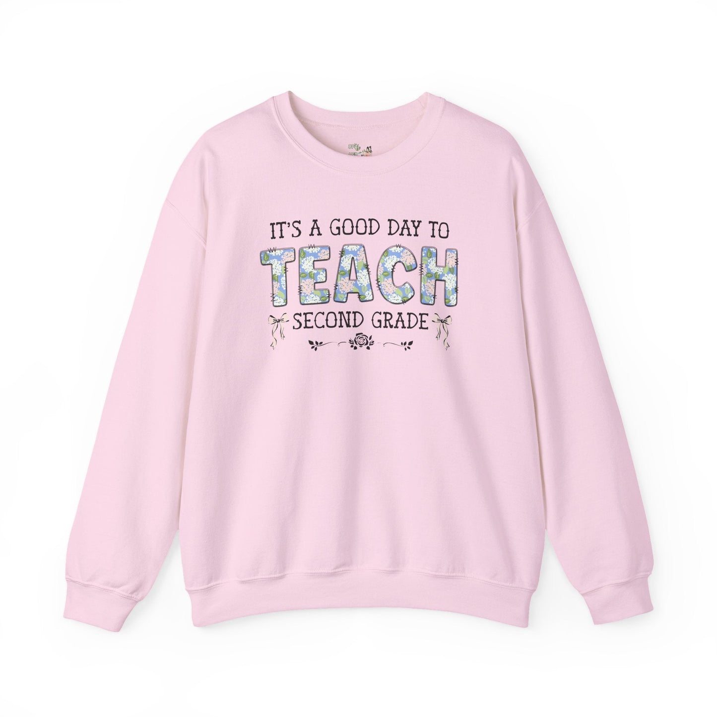 Floral Second Grade Teacher Sweatshirt