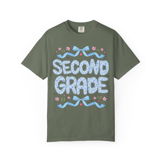 Floral Second Grade Teacher Tee