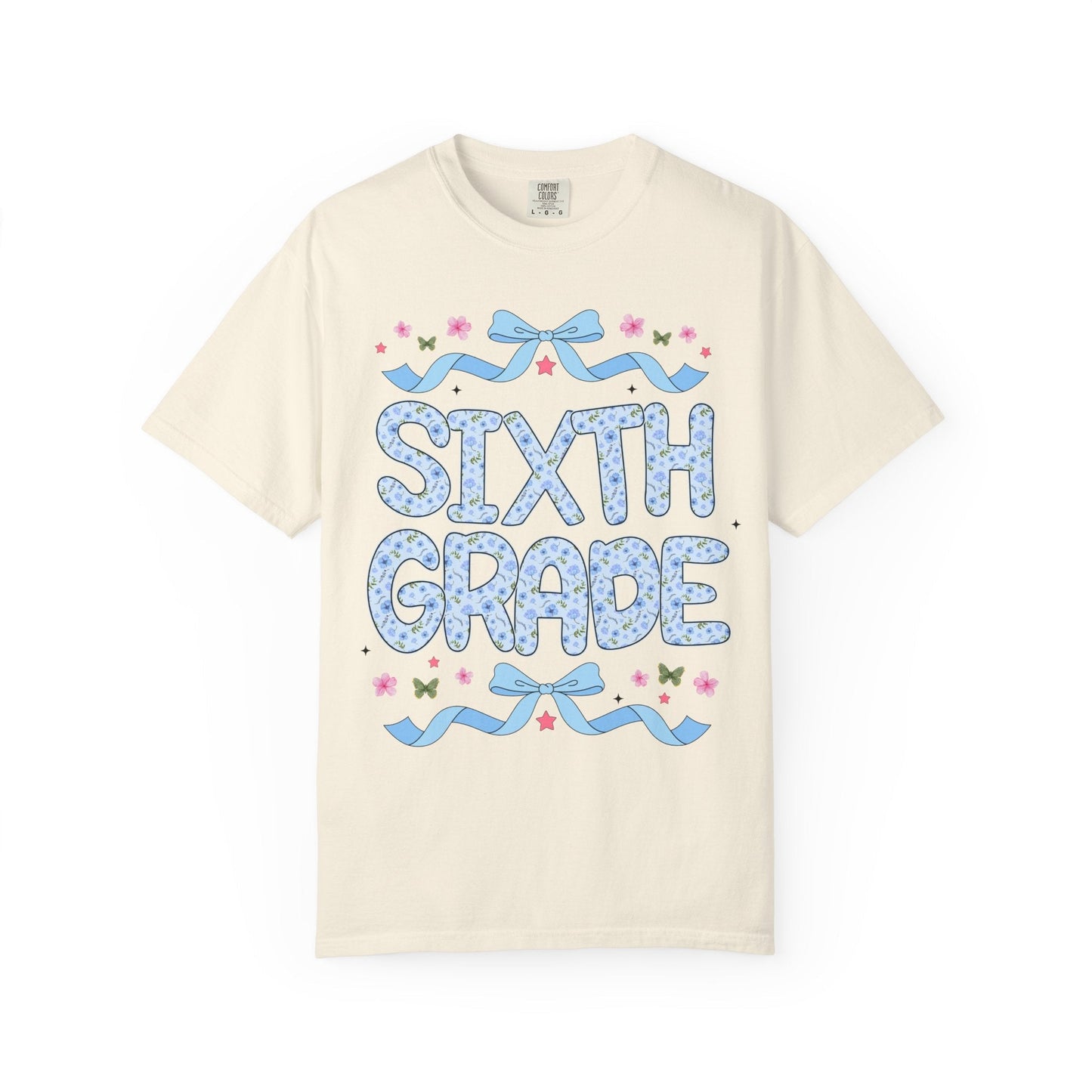 Floral Sixth Grade Teacher Tee