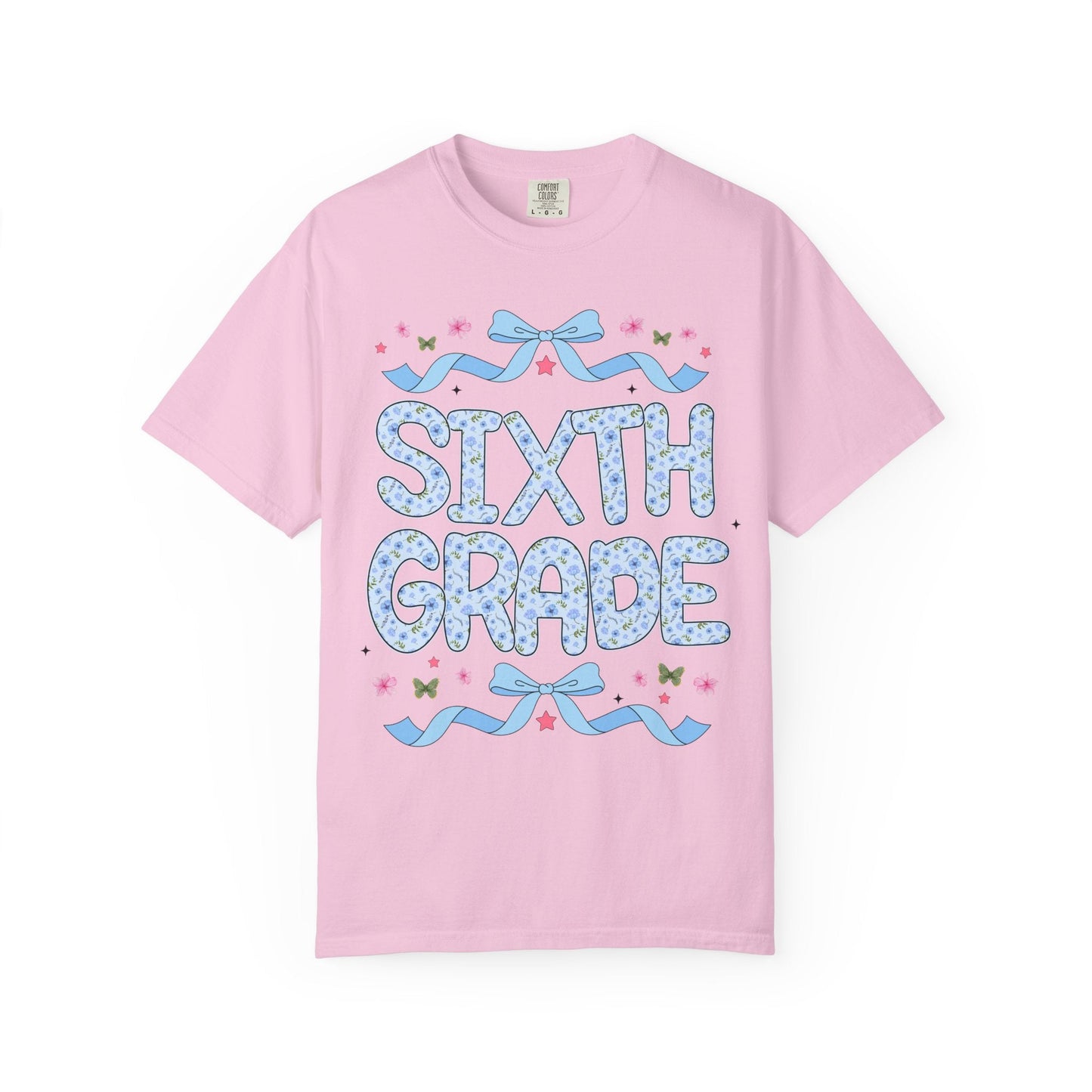 Floral Sixth Grade Teacher Tee