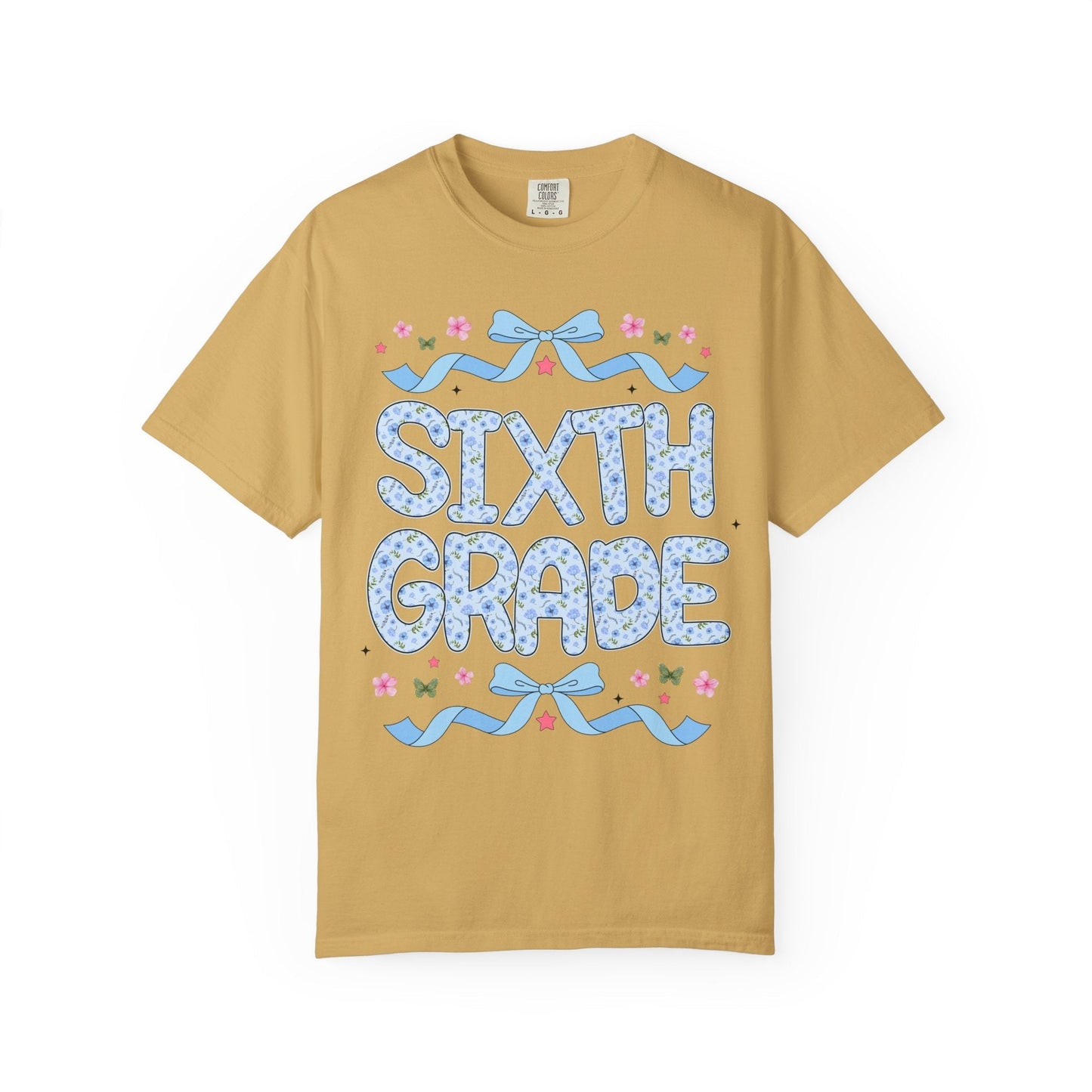 Floral Sixth Grade Teacher Tee