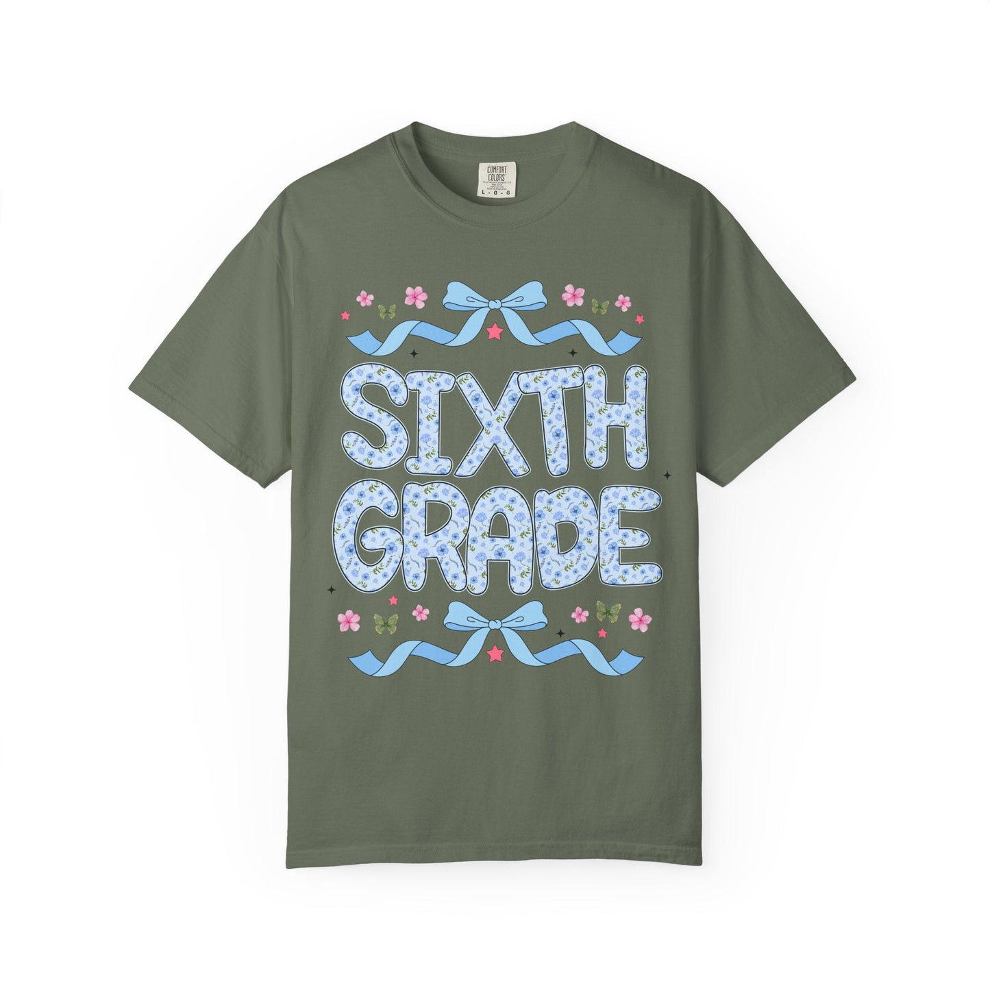 Floral Sixth Grade Teacher Tee