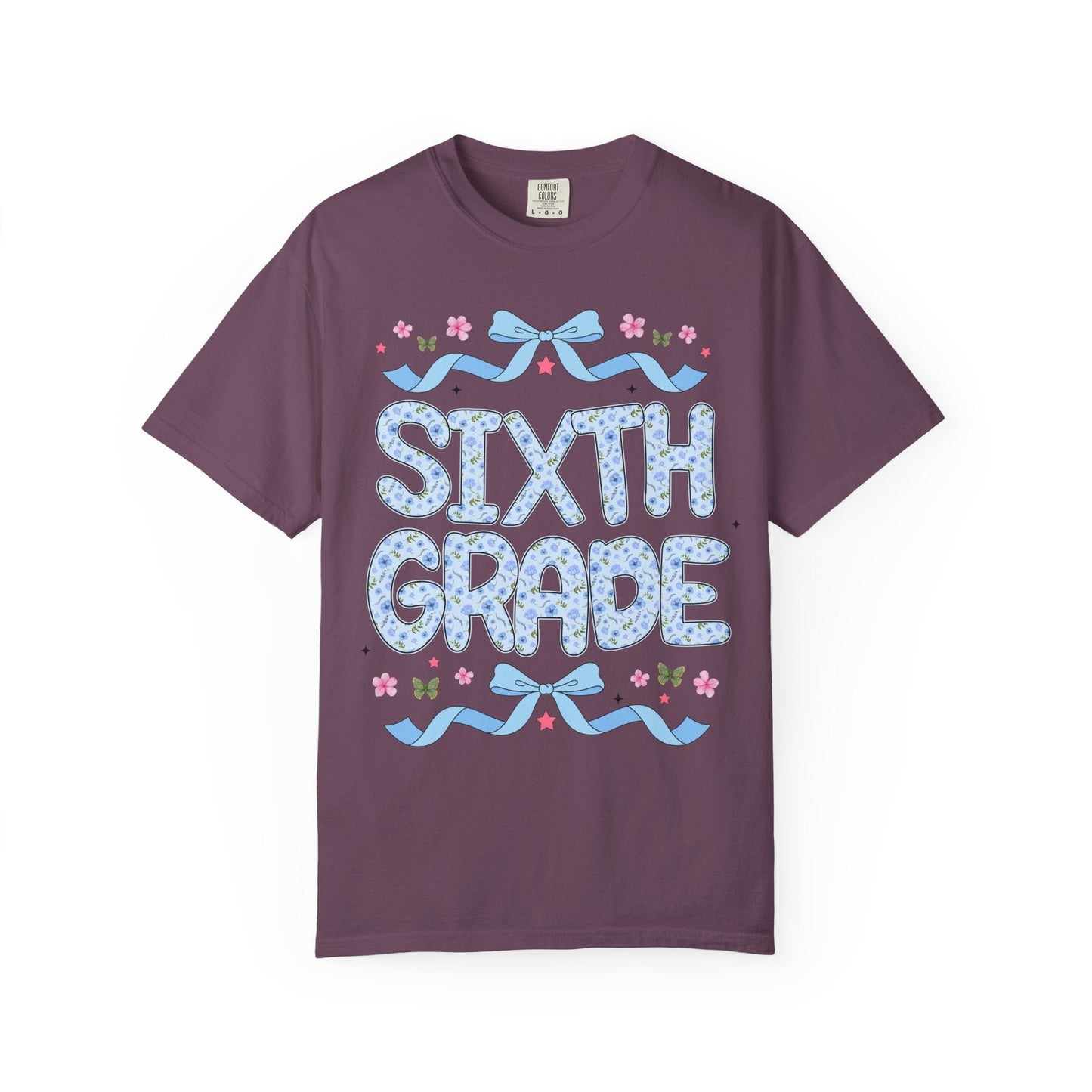 Floral Sixth Grade Teacher Tee