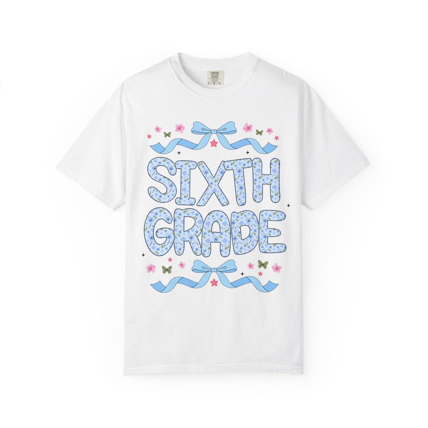 Floral Sixth Grade Teacher Tee