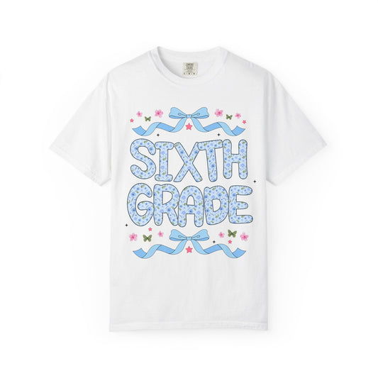 Floral Sixth Grade Teacher Tee