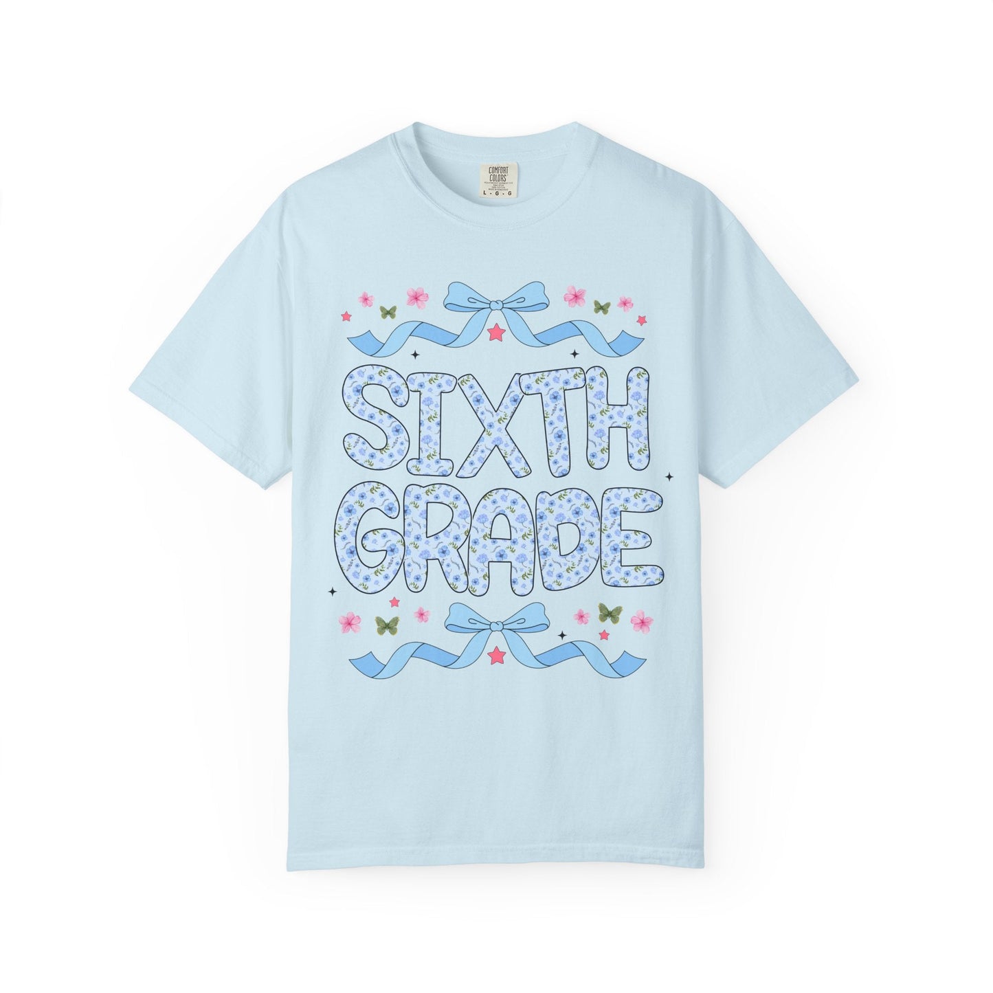 Floral Sixth Grade Teacher Tee