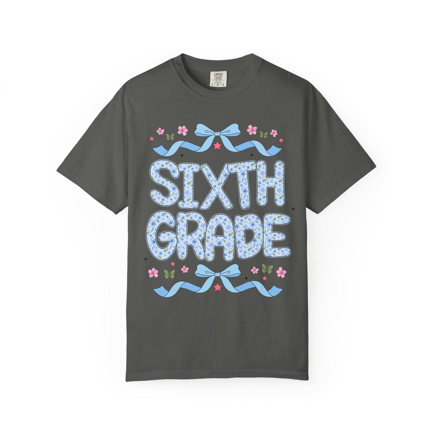 Floral Sixth Grade Teacher Tee