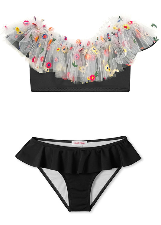 Floral Tulle Bikini