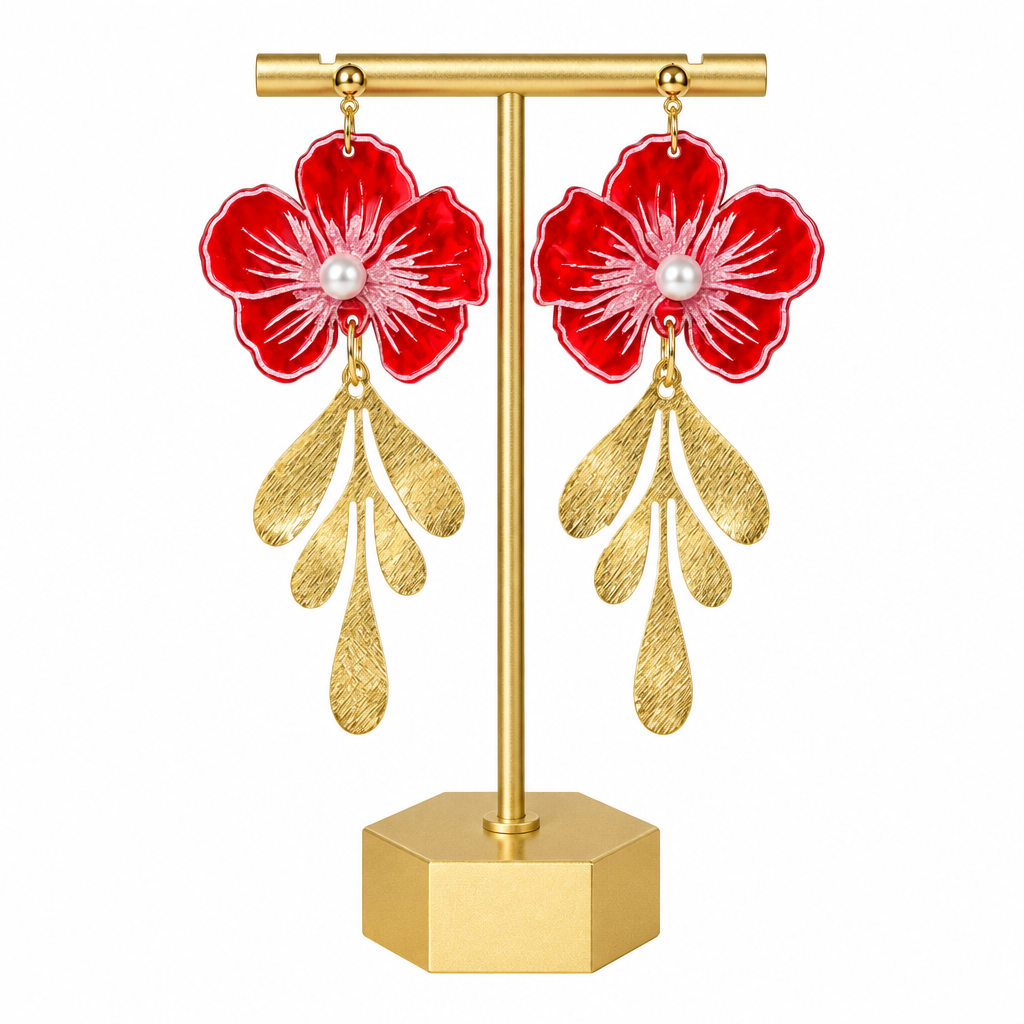 Flower of Luck Acrylic Earrings