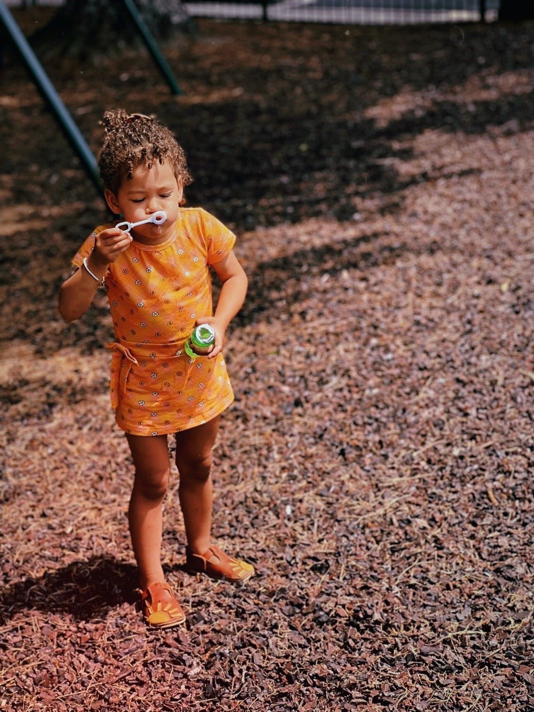 Flower Power Plaid Mod Dress for Baby and Toddler Girls