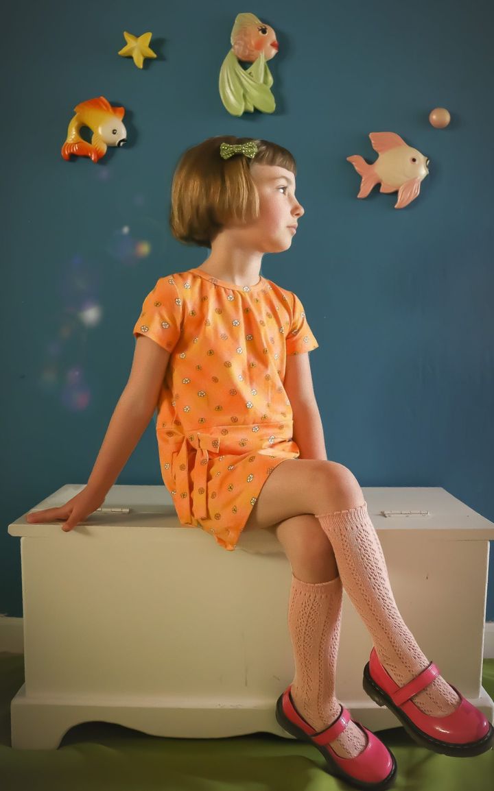 Flower Power Plaid Mod Dress for Baby and Toddler Girls