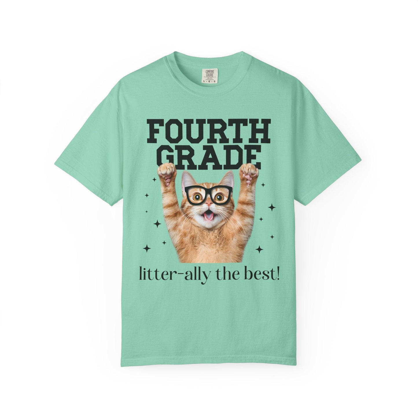 Fourth Grade Cat Teacher Tee