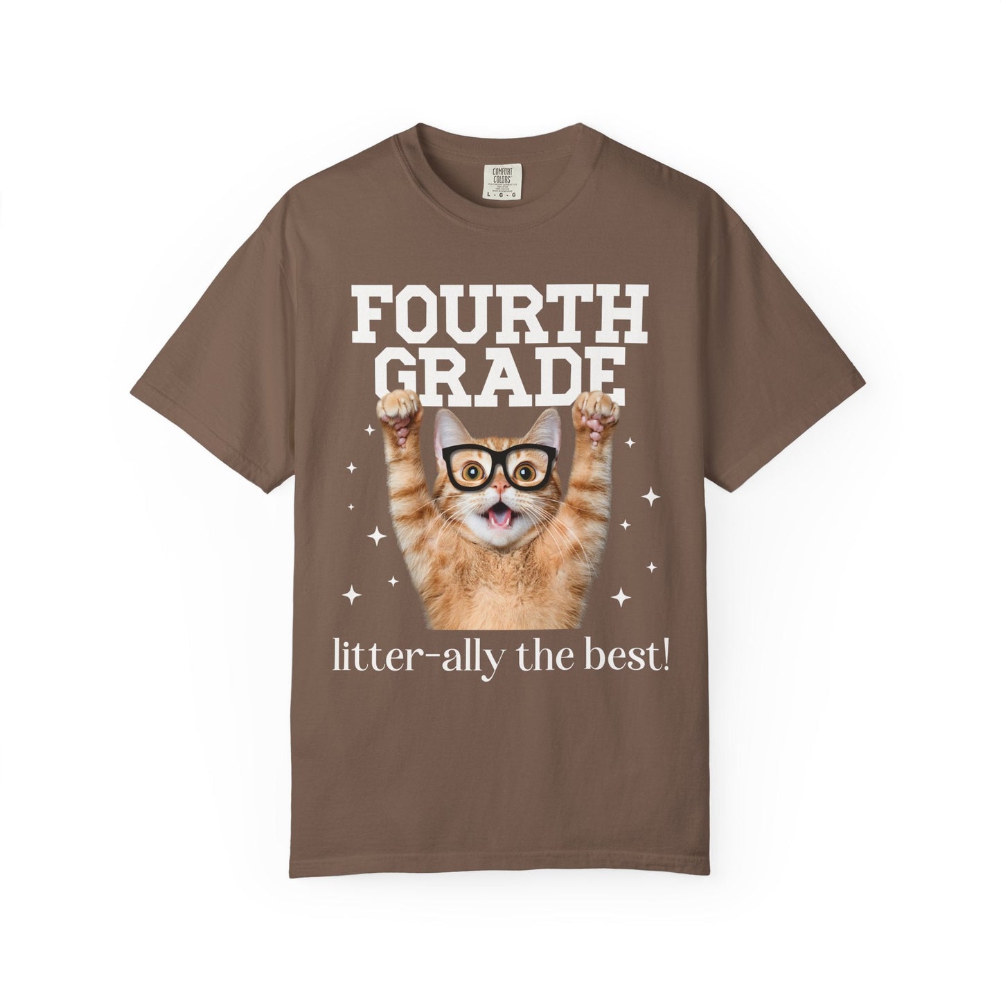 Fourth Grade Cat Teacher Tee