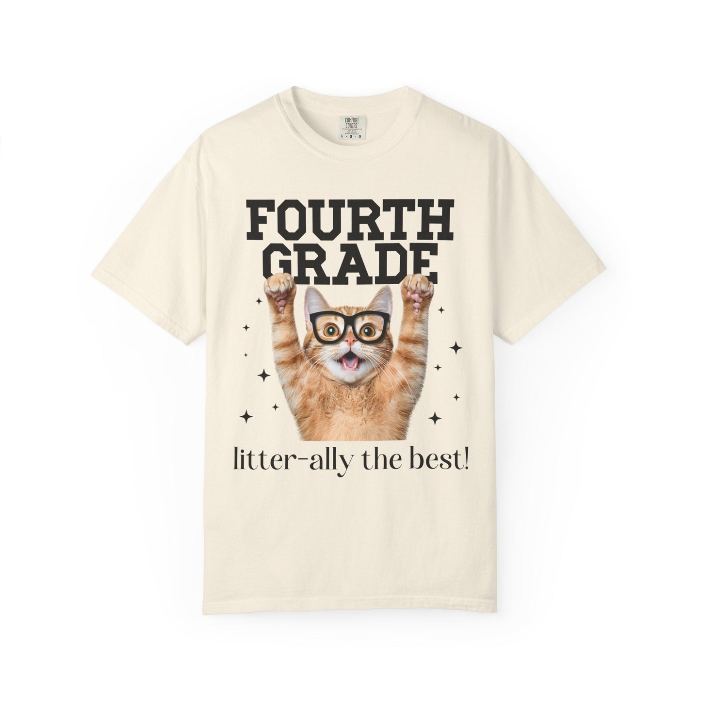 Fourth Grade Cat Teacher Tee