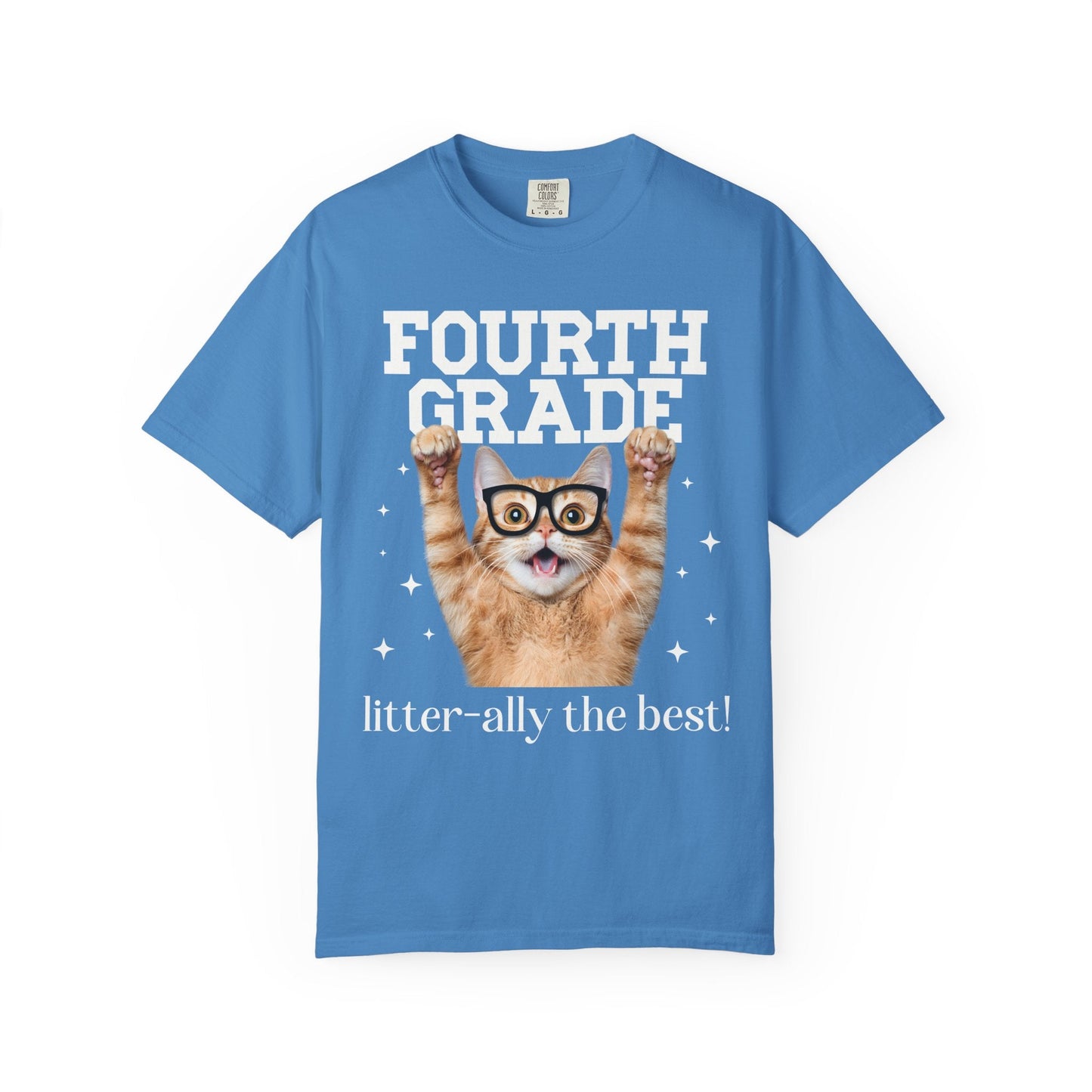 Fourth Grade Cat Teacher Tee