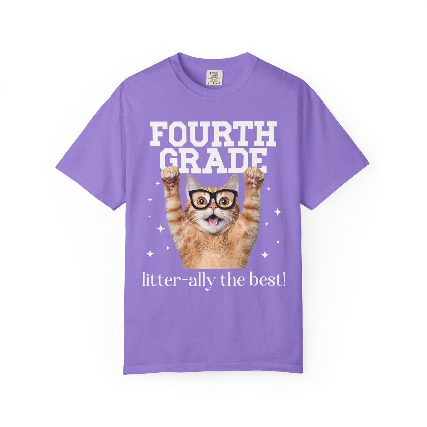 Fourth Grade Cat Teacher Tee
