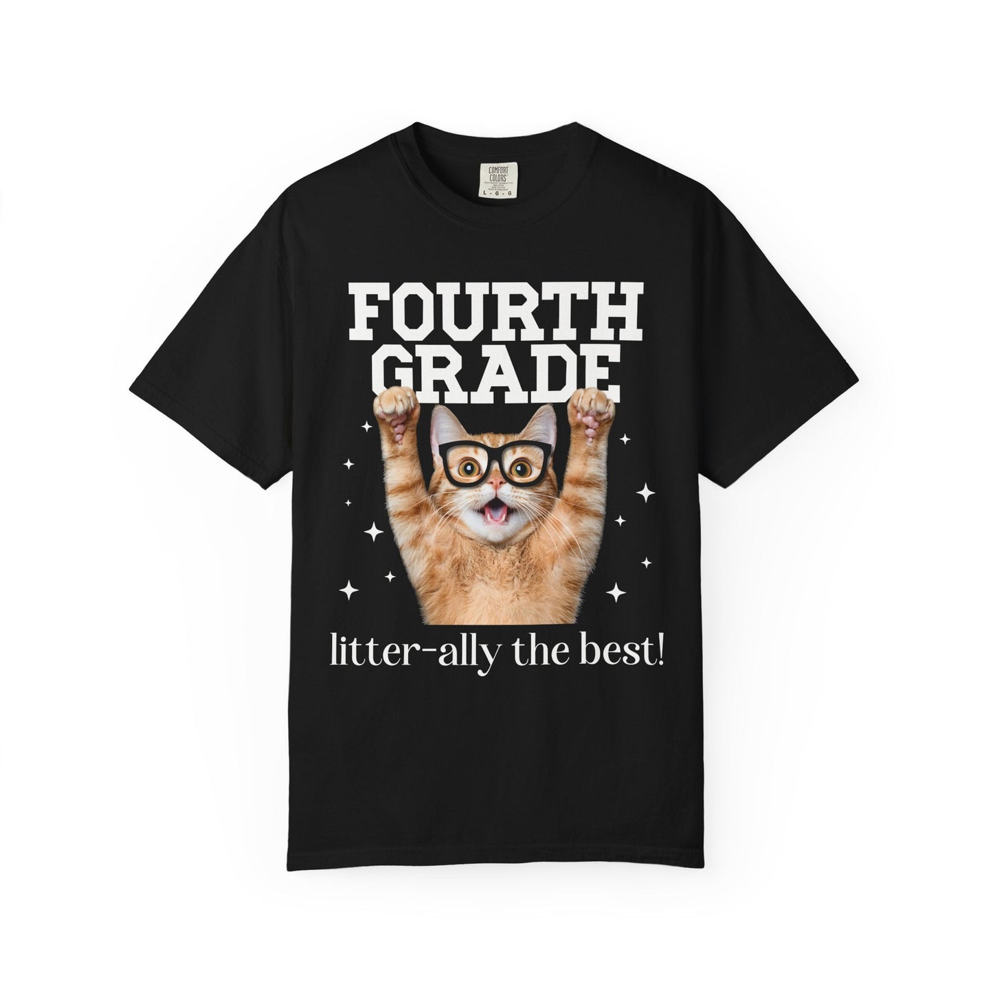 Fourth Grade Cat Teacher Tee
