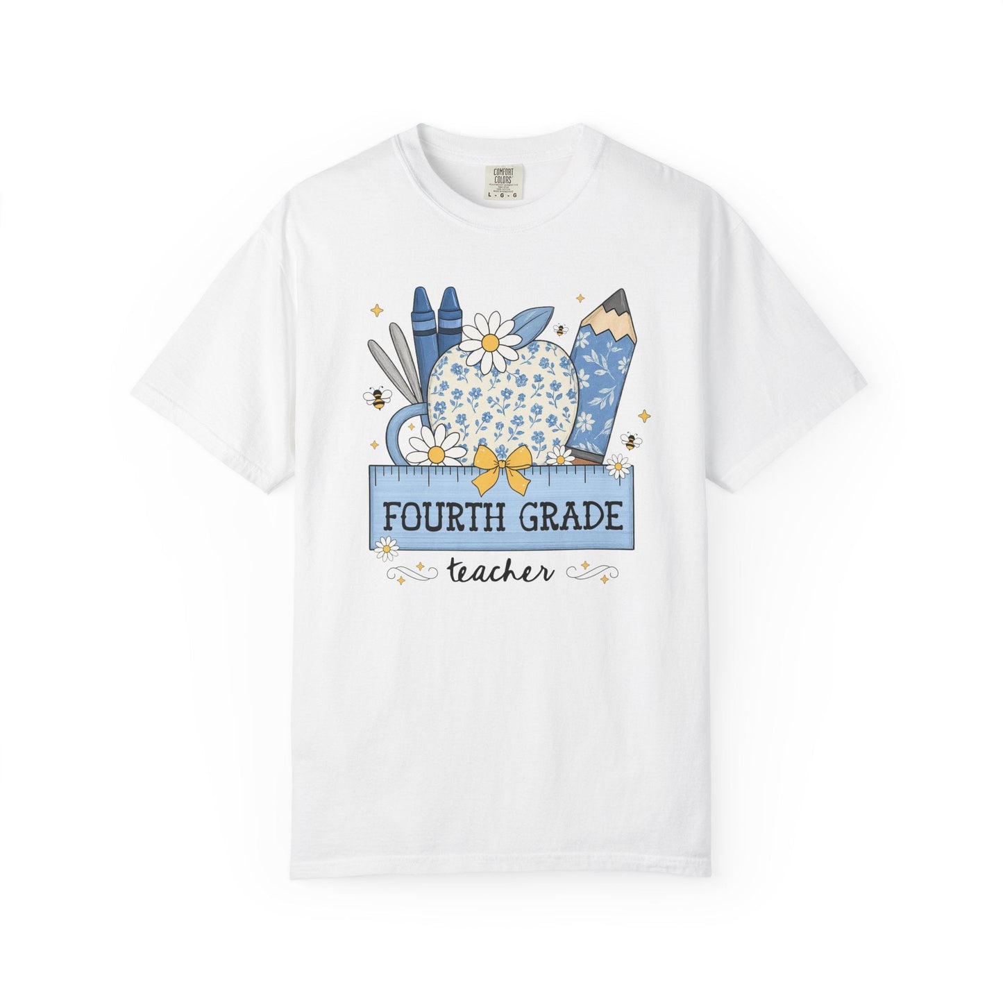 Fourth Grade Teacher Flower Tee Shirt