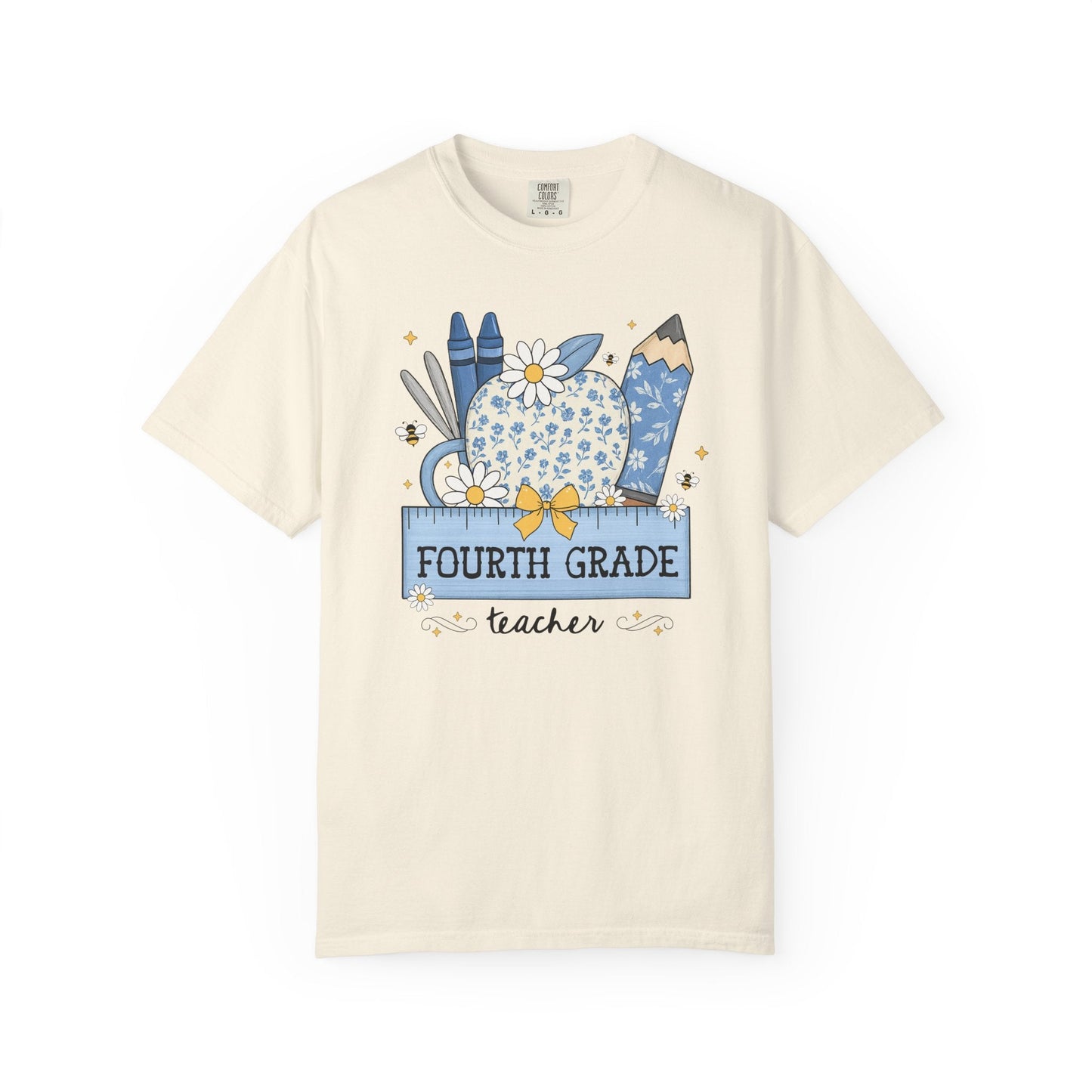 Fourth Grade Teacher Flower Tee Shirt