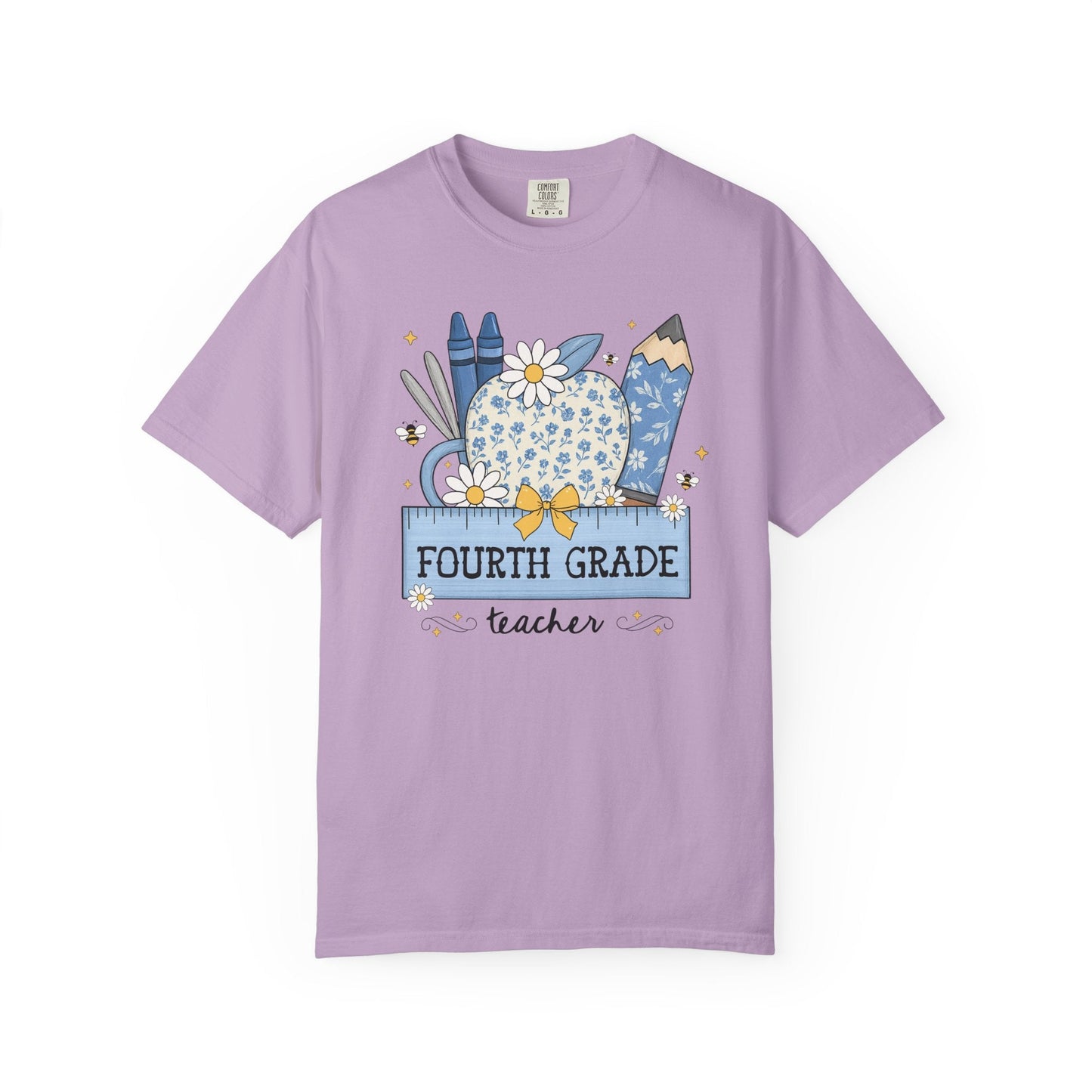 Fourth Grade Teacher Flower Tee Shirt