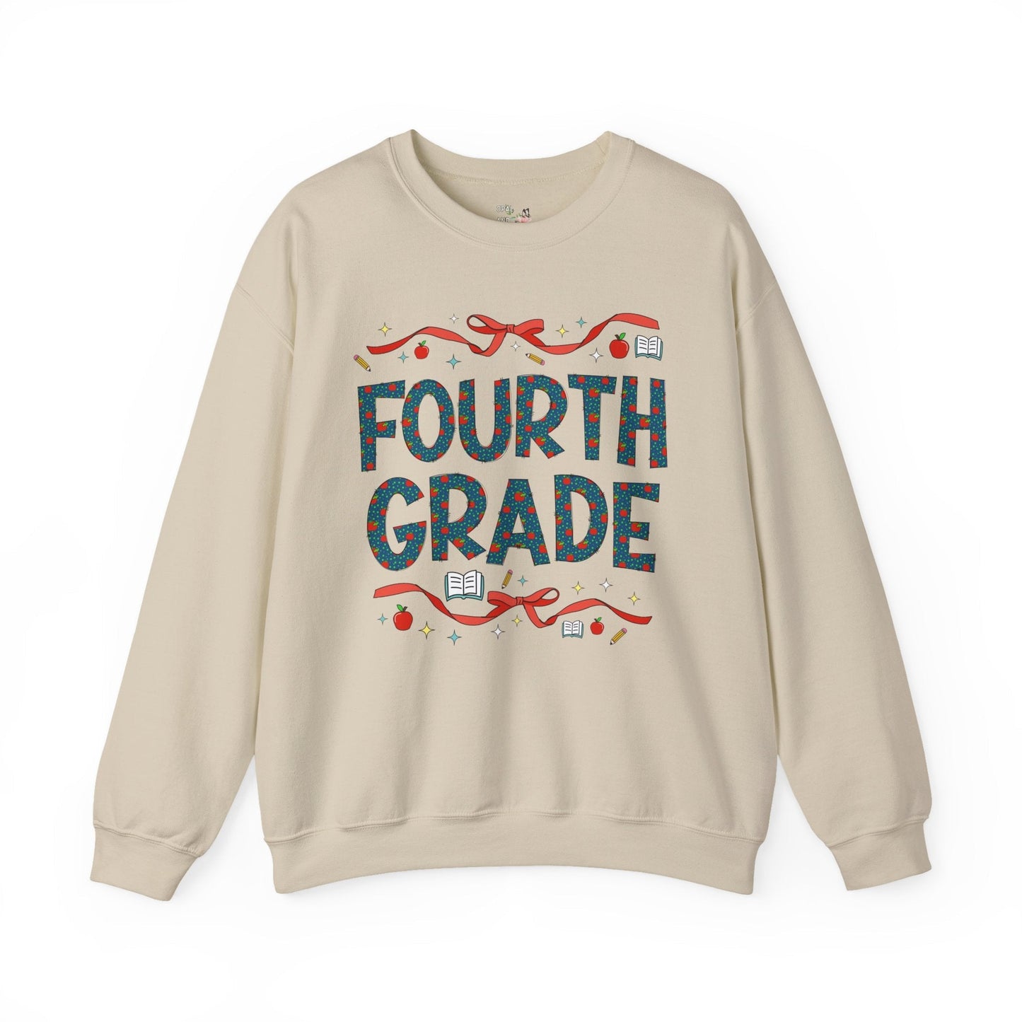 Fourth Grade Teacher Sweatshirt with Cute Bows
