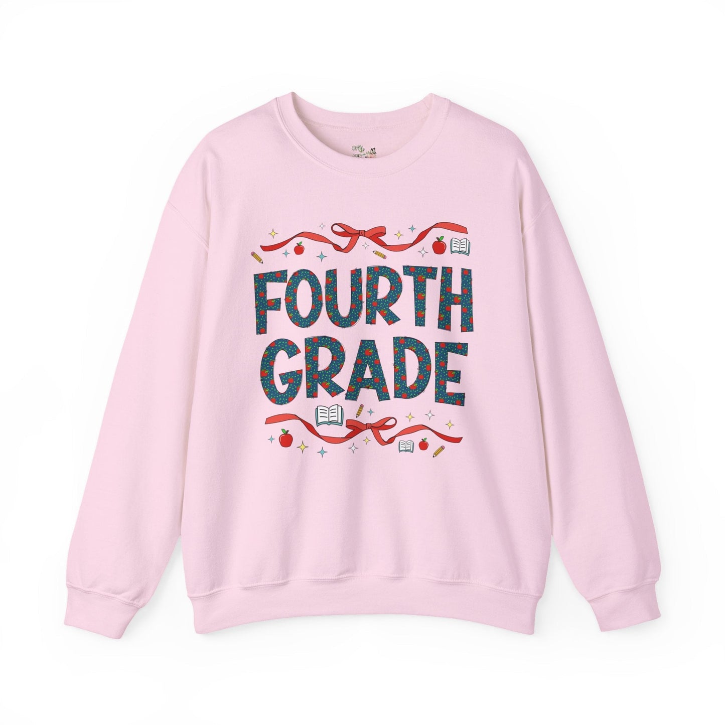 Fourth Grade Teacher Sweatshirt with Cute Bows