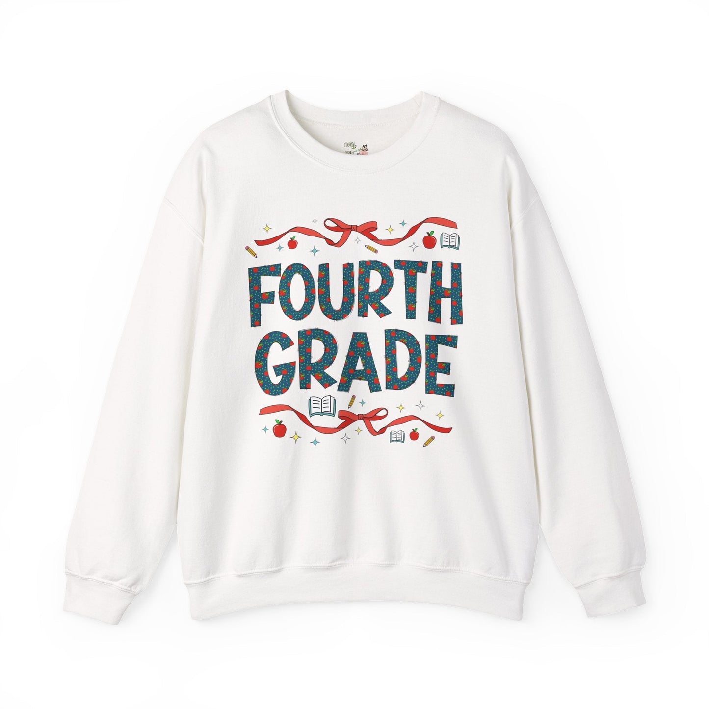 Fourth Grade Teacher Sweatshirt with Cute Bows