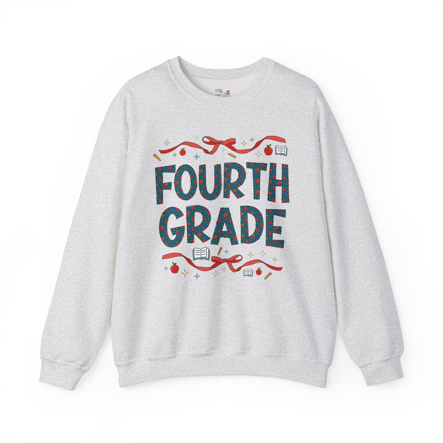 Fourth Grade Teacher Sweatshirt with Cute Bows