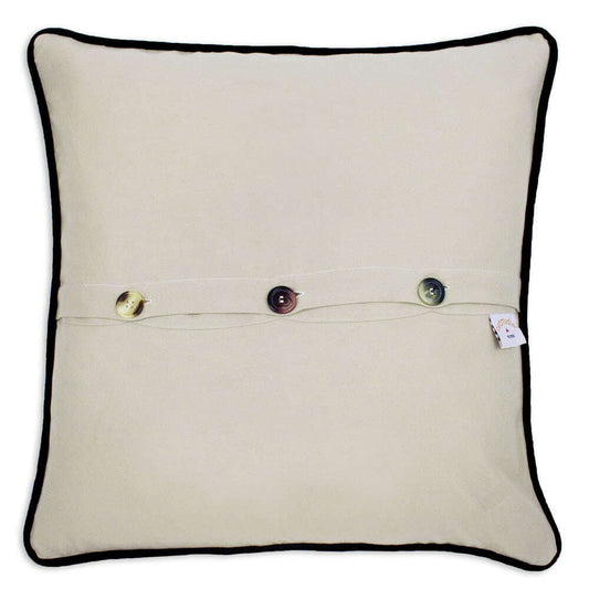 Franklin Hand-Embroidered Pillow by CatStudio