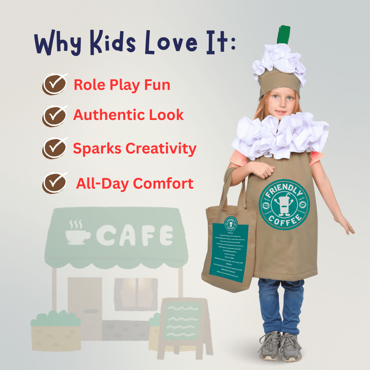 Frappuccino Coffee Costume - Kids