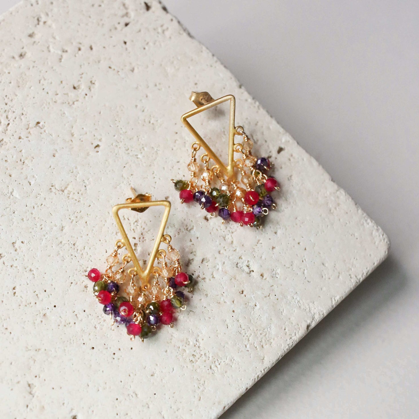 Labradorite Fringe Earrings