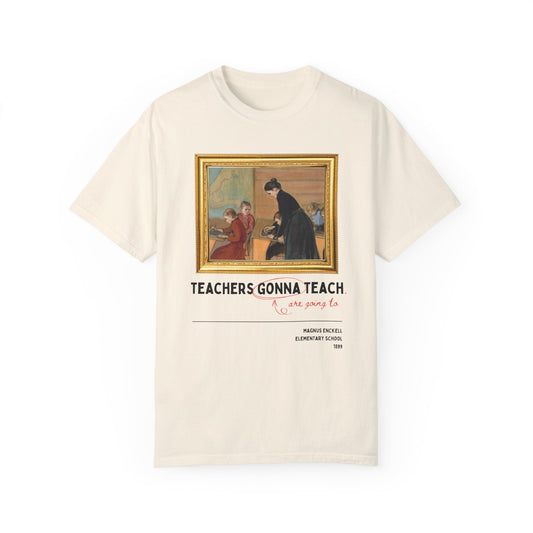 Funny Teacher Tee Shirt with Painting by Magnus Enckell