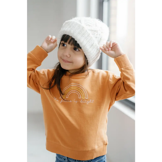 The Future is Bright Embroidered Baby Pullover