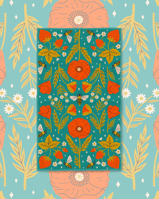 Garden Buzz Kitchen & Tea Towel