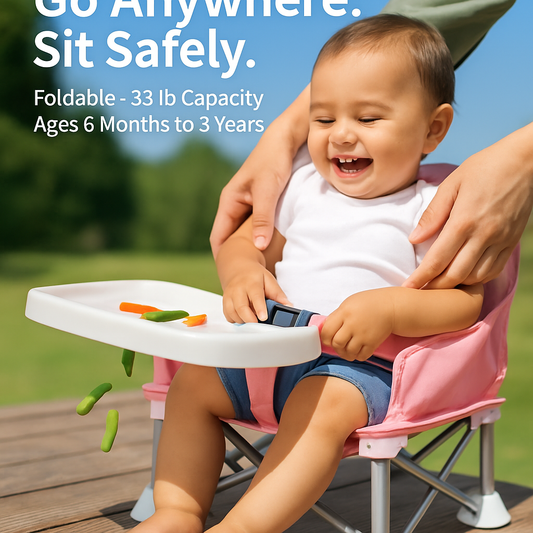 Travel Booster Seat with Detachable Tray for Baby