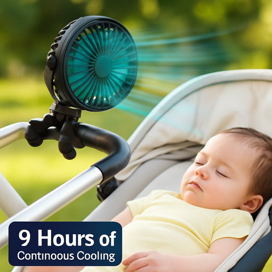 Baby Stroller Fan with Flexible Tripod Clip On