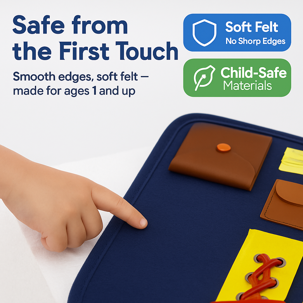 Kids Busy Board: Sensory Montessori Toy for 1-6