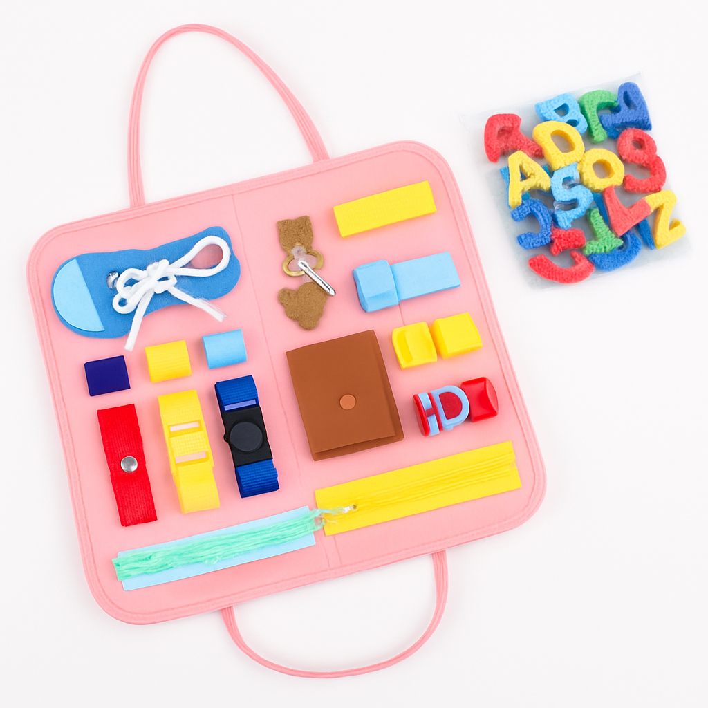 Kids Busy Board: Sensory Montessori Toy for 1-6